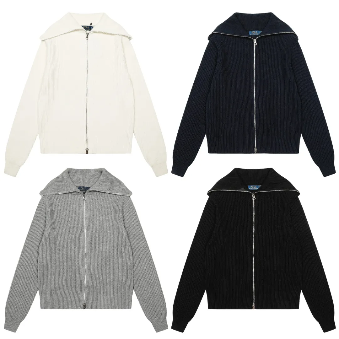 P300 top quality" Style number: DS051# (not off the shelves all year round) [Ralph Lauren large lapel solid color basic full zipper goddess style knitted cardigan] ✅Ralph Lauren Lazy large lapel double zipper classic goddess style knitted new coat ✅Main supplier platform live broadcast Wholesale entity Wholesale entity Replenish when out of stock Not off the shelf ✅ZP quality 1:1 version Scan the code to enter the GF website Counter quality ✅Details and quality are the only one in Guangzhou. Imported quality cotton yarn, focusing on high-end, cost-effective, good quality needless to say. ✅Restore the original version. The maximum size can be worn up to 160 pounds. Loose, comfortable and stress-free. ✅The upper body is simple and easy to put on. A must-have for goddess ootd. Good-looking clothes are never picky. A must-have for goddesses. Recommended for wardrobe. Size: S-XL. Color: black, white, gray, navy.
